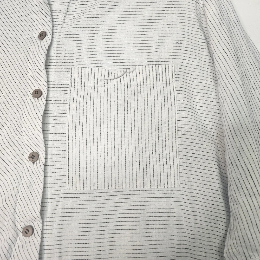 Zara Women's Oversized Linen Striped Shirt Tunic Size Midium